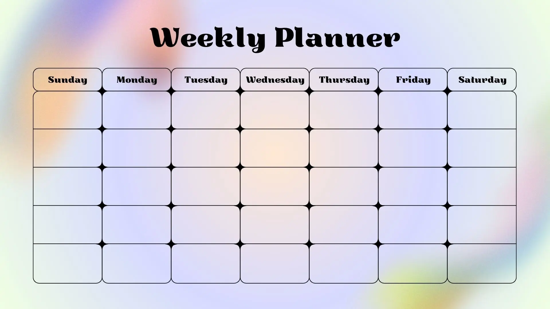Weekly Planner Design